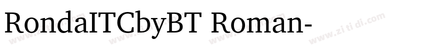 RondaITCbyBT Roman字体转换